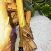 Kuripe Bambu Totem LUPO Amuleto con Pietre potenti - immagine 2