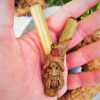 Kuripe Bambu Totem Mago Folletto Amuleto Pietre potenti - immagine 5