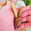 Kuripe Bambu Totem Mago Folletto Amuleto Pietre potenti - immagine 4
